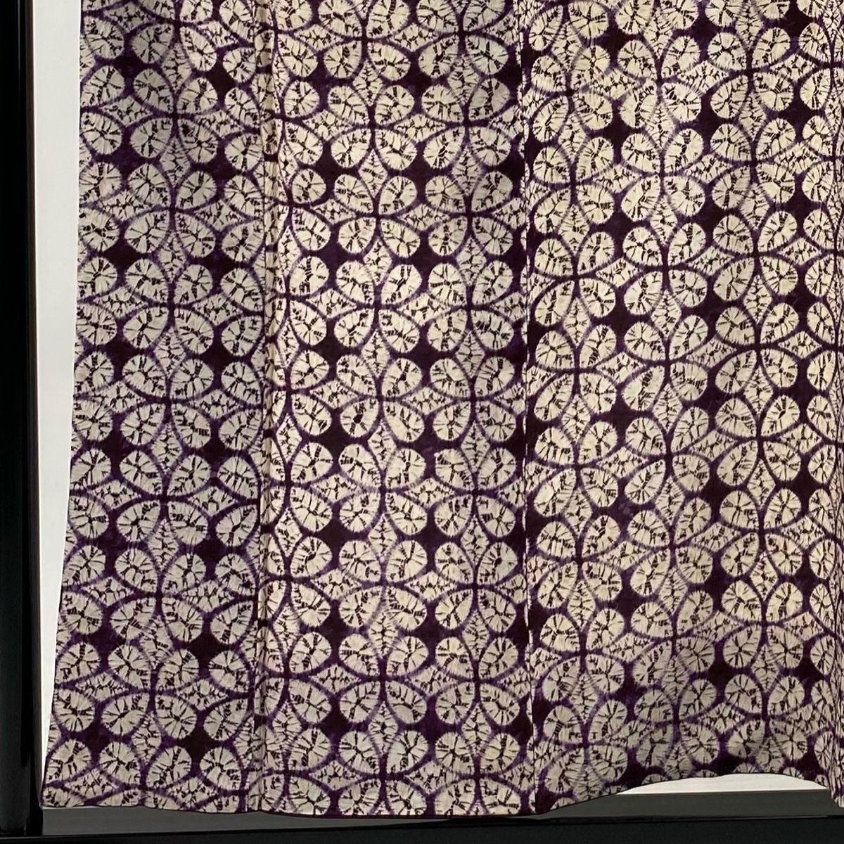 小紋 身丈157.5cm 裄丈62cm S 袷 南部紫根染 花 絞り 紫 正絹