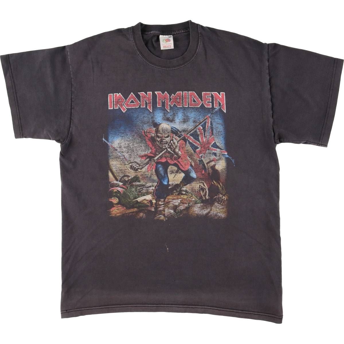 古着 フルーツオブザルーム FRUIT OF THE LOOM IRON MAIDEN アイアンメイデン ドクロ柄 スカル柄 バンドTシャツ バンT|eaa547187