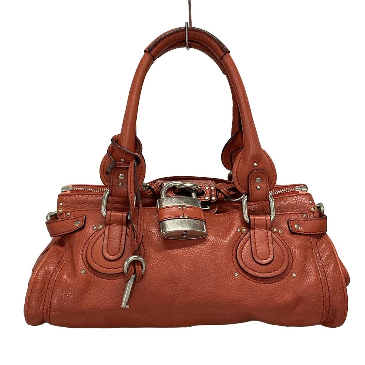 Chloe(クロエ) ハンドバッグ パディントン レッド シルバー金具 レザー 