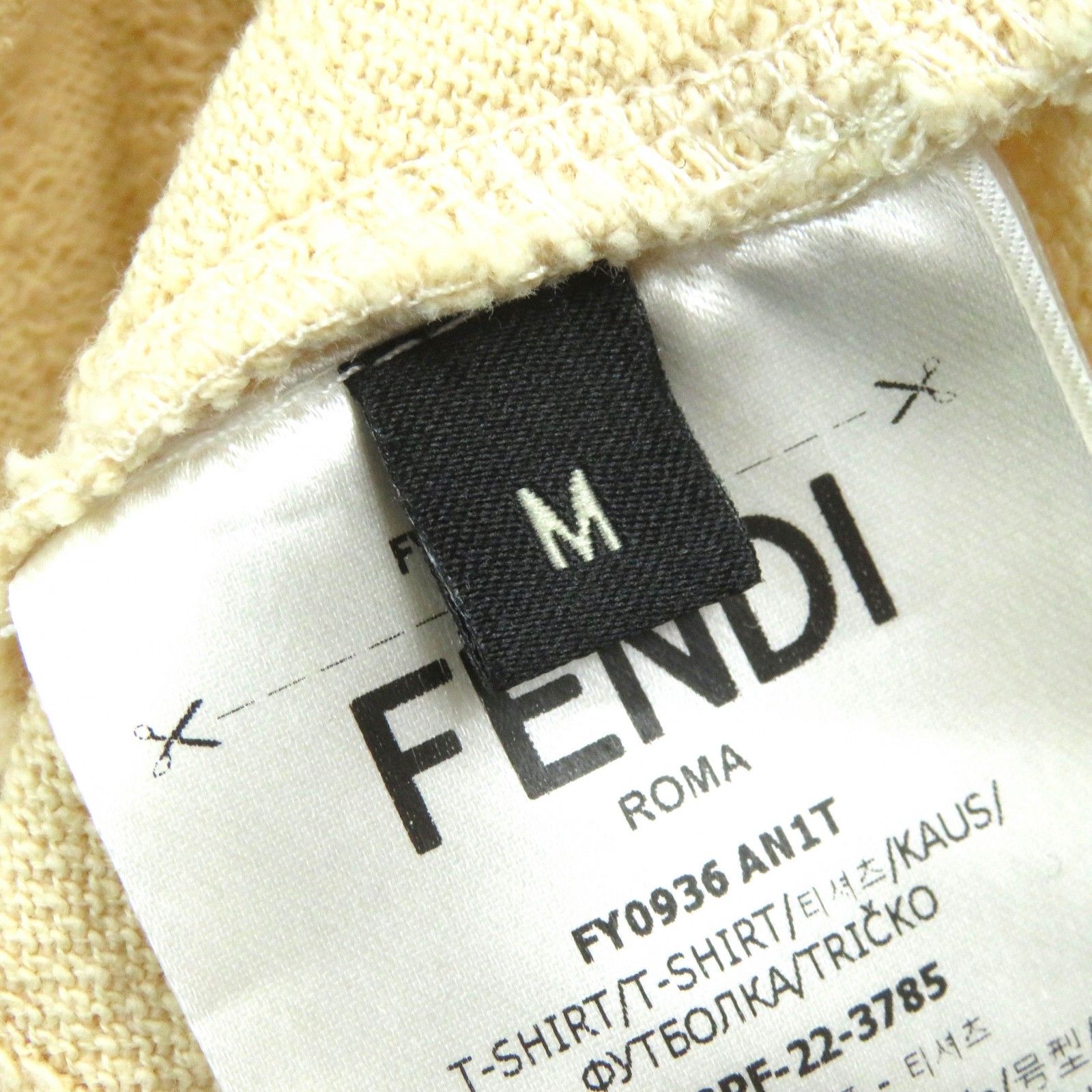 美品△FENDI フェンディ 2022年製 FY0936 コットン100％ FFロゴ ズッカ柄 半袖Ｔシャツ カットソー ベージュ M イタリア製 正規品  メンズ - メルカリ