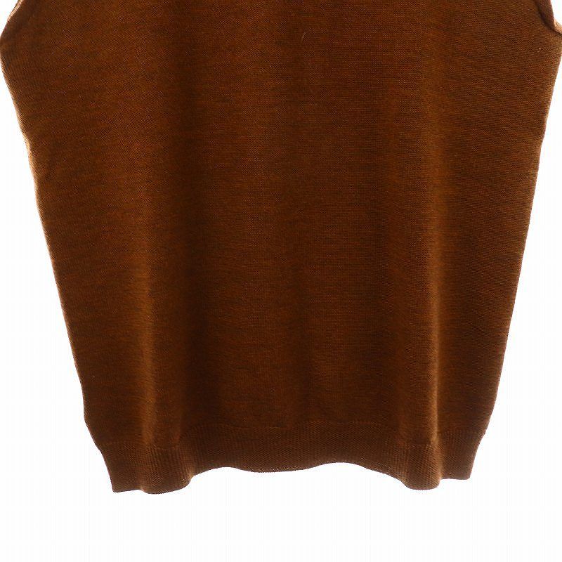 マルニ MARNI ウール Vネック ニットベスト 46 ブラウン /ES □OS 