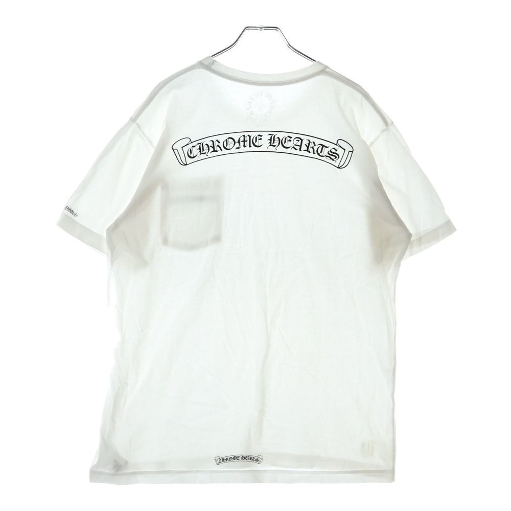 クロムハーツ　サイズ:L CHプラスプリント 半袖 Tシャツ ホワイト CHROME HEARTS (クロムハーツ) CH T-SHRT 1 バックスクロール