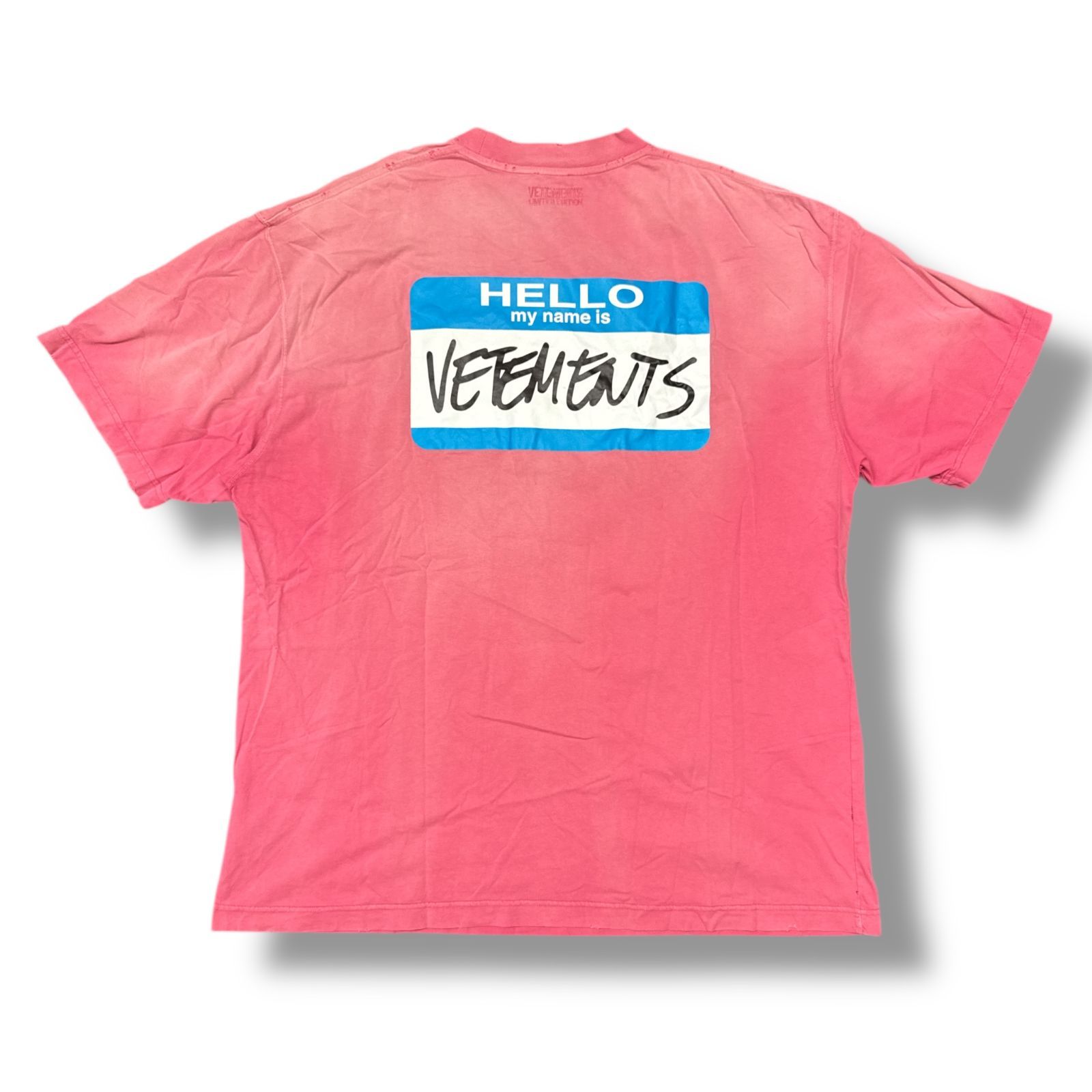 VETEMENTS 22SS MY NAME IS VETEMENTS FADED TEE マイネームイズヴェト 