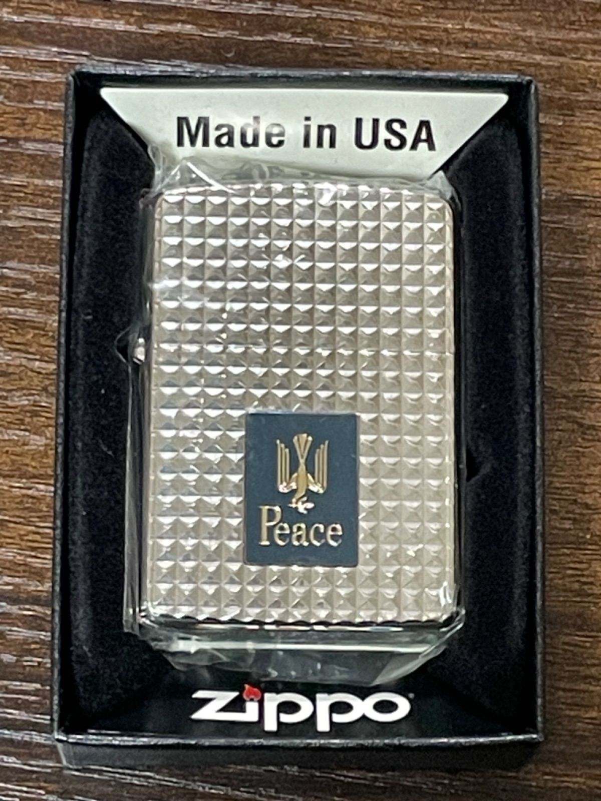 zippo Peace Armor Case ピース ダイヤカット アーマー 2007年製 初期型 特殊加工品 両面刻印 懸賞品 デットストック ケース 保証書