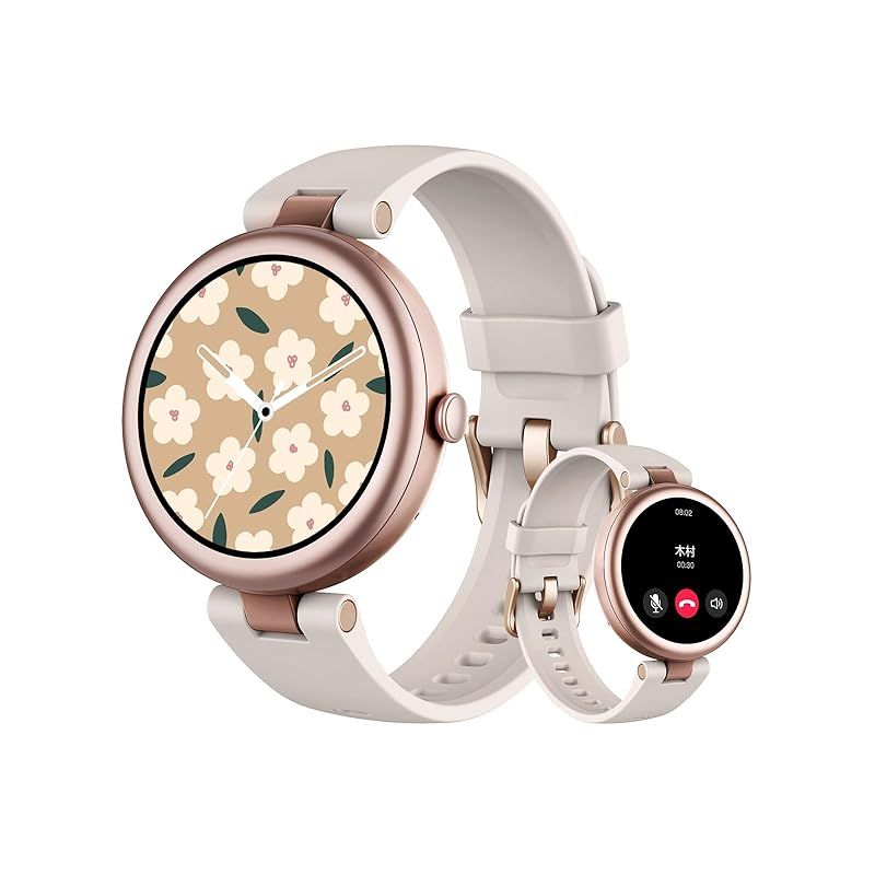 Shang Wing スマートウォッチ レディース 小さめ 腕時計 女性用 Smart Watch WOMEN 1.2インチ高精細画面 iPhone/Android対応 着信通知 女性生理周期管理 文字盤自由設定 日本語説明書付き Lynn