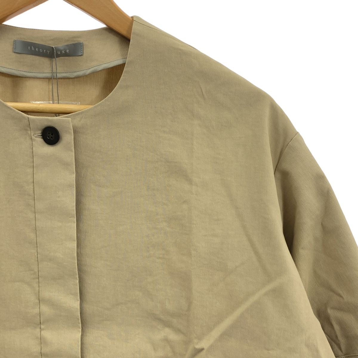 theory luxe | セオリーリュクス | 2025SS | Lush Linen Khloe Jacket | ノーカラー ジャケット | 38 | ベージュ | レディース