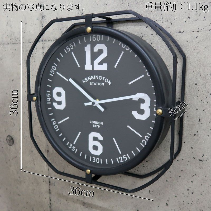 ウォールクロック 壁掛け時計 アンティーク インダストリアル レトロ