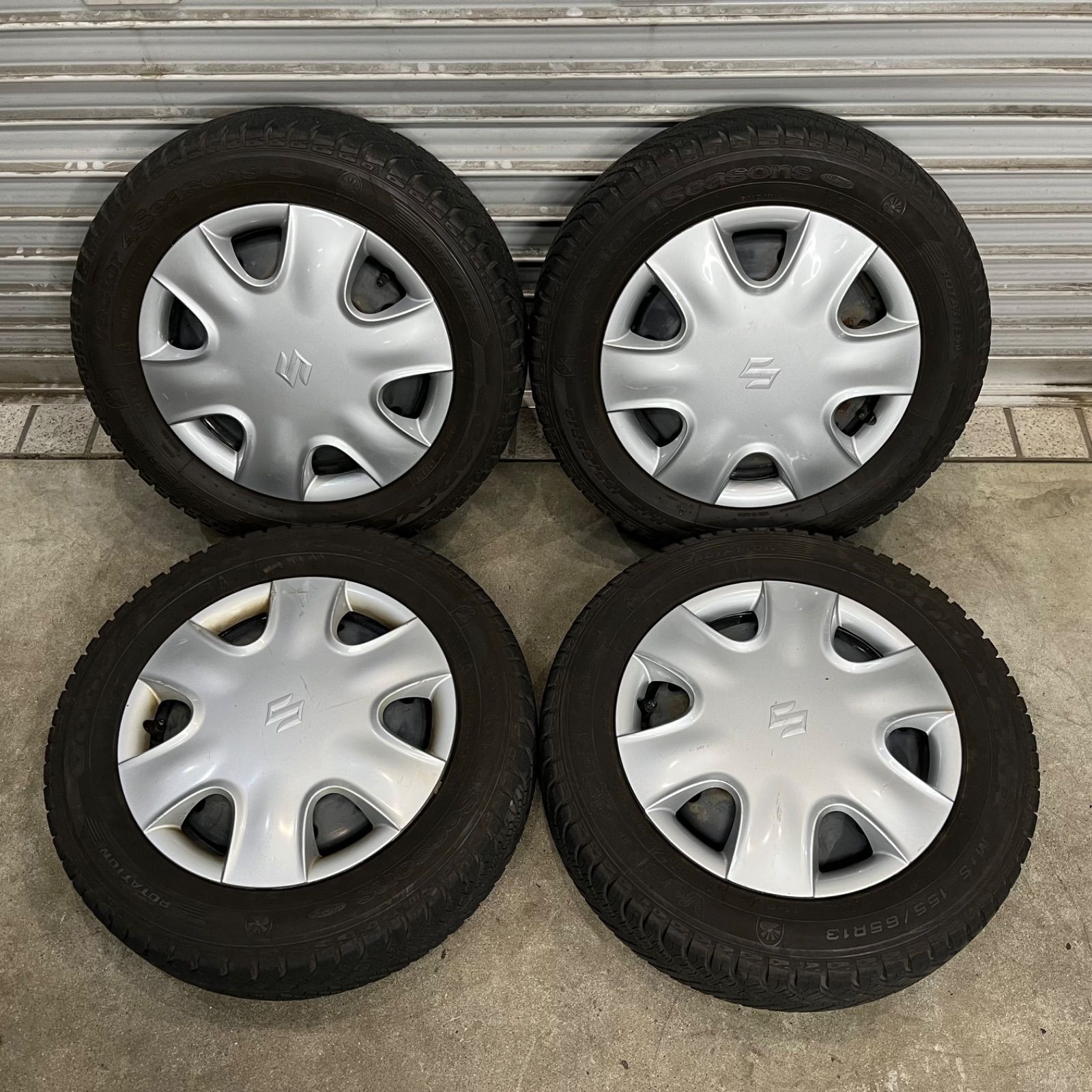 21年 155 65R13 グッドイヤー ベクターフォーシーズンズ スズキ MRワゴン ワゴンR パレット オールシーズンタイヤ