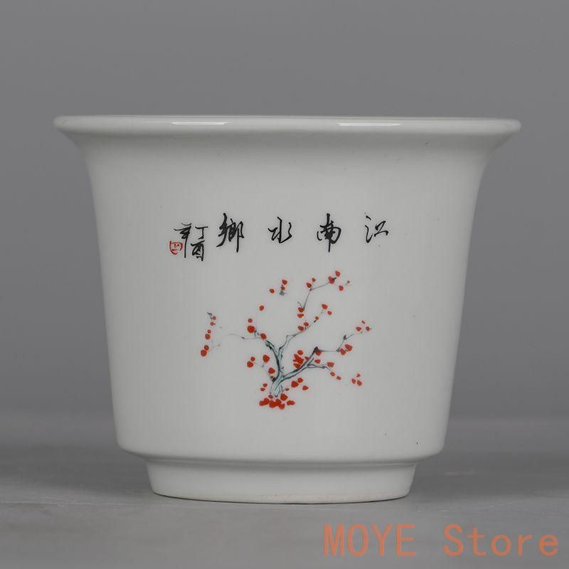 江南水郷紋の丸鉢 多肉植物鉢 紫砂鉢 盆栽鉢 植木鉢 小品盆栽