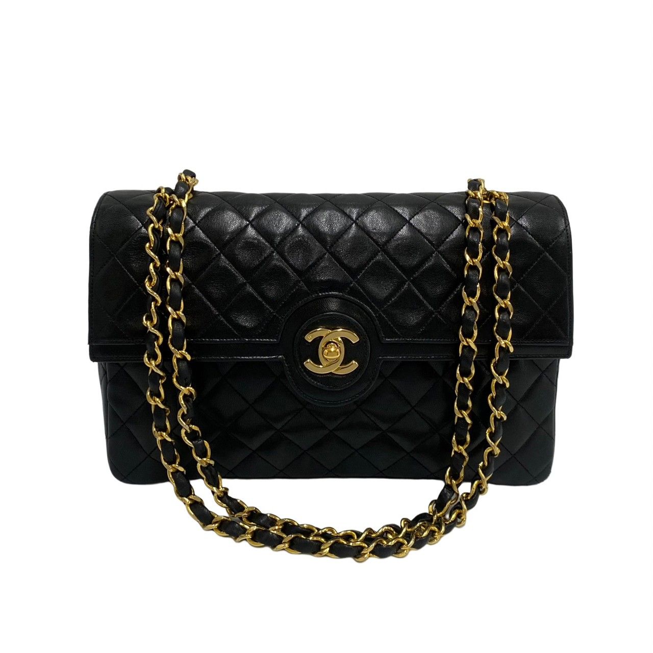 極 美品 保存袋付 シール有 1番台 CHANEL シャネル マトラッセ 24cm