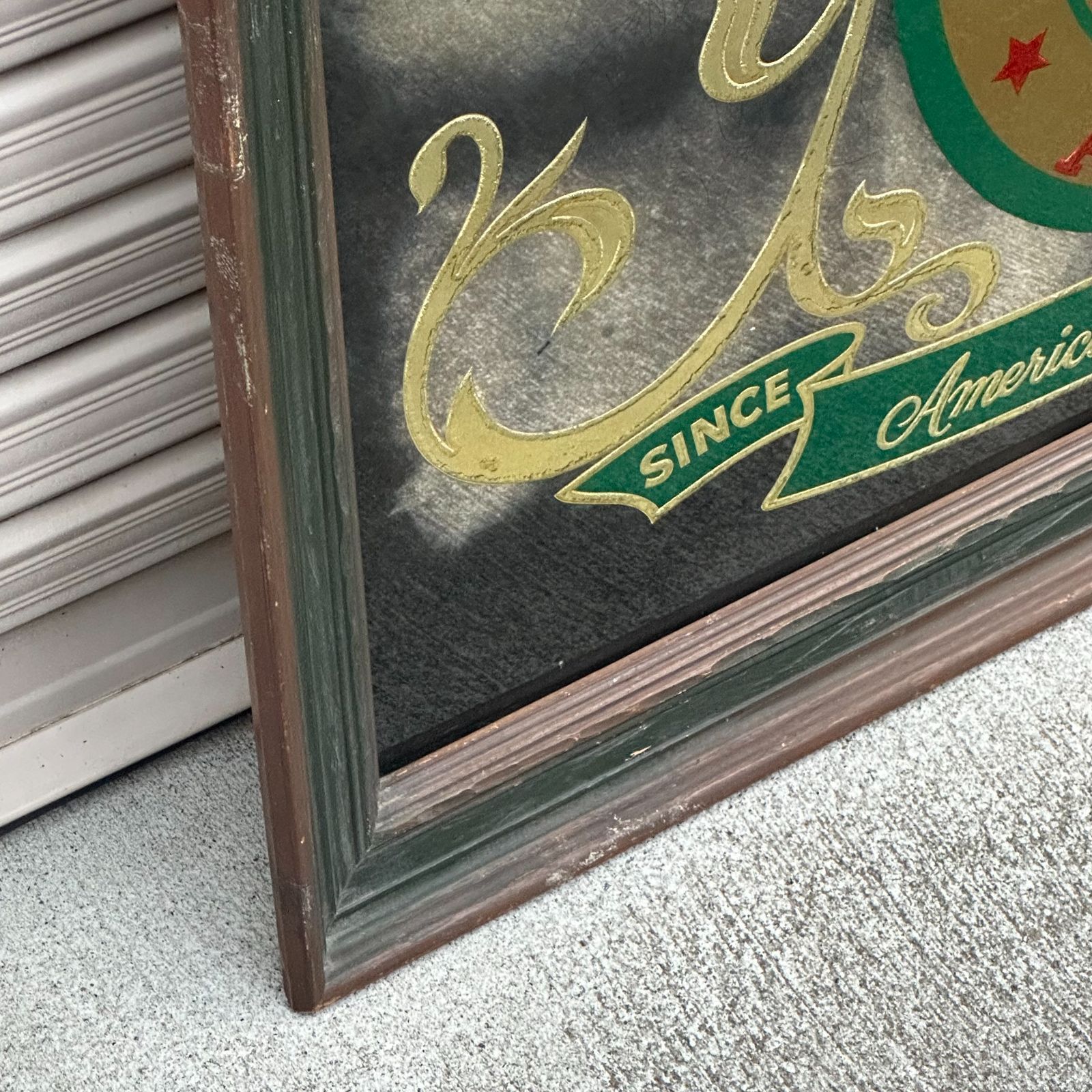 パブミラーBallantine's フレーム付きミラー ストア バランタイン