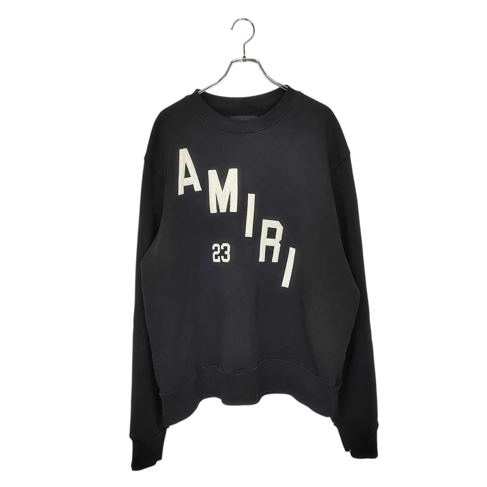 AMIRI アミリ 刺繍 ロゴ 長袖 トレーナー MJG023 001 XL ブラック-新作 