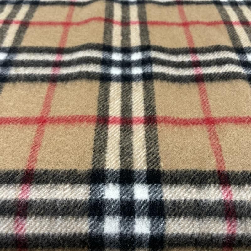 Burberry ノバチェック カシミヤマフラー  フリンジ ヴィンテージ マフラー ノバチェック フリンジ カシミア ロゴ 茶