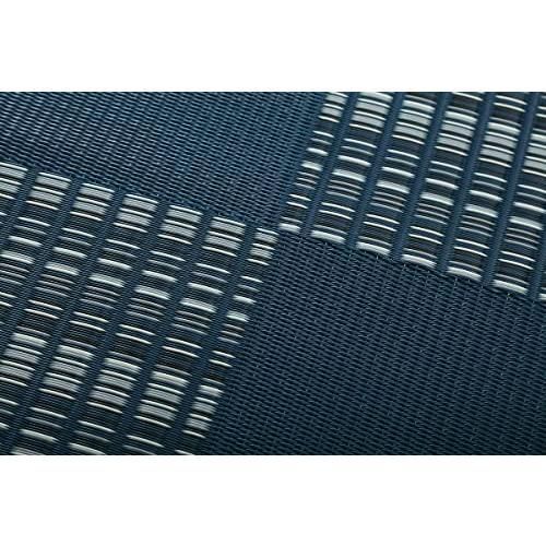 イケヒコ ラグ カーペット ウィード 本間6畳 約286×382cm ネイビー 洗える 2121516