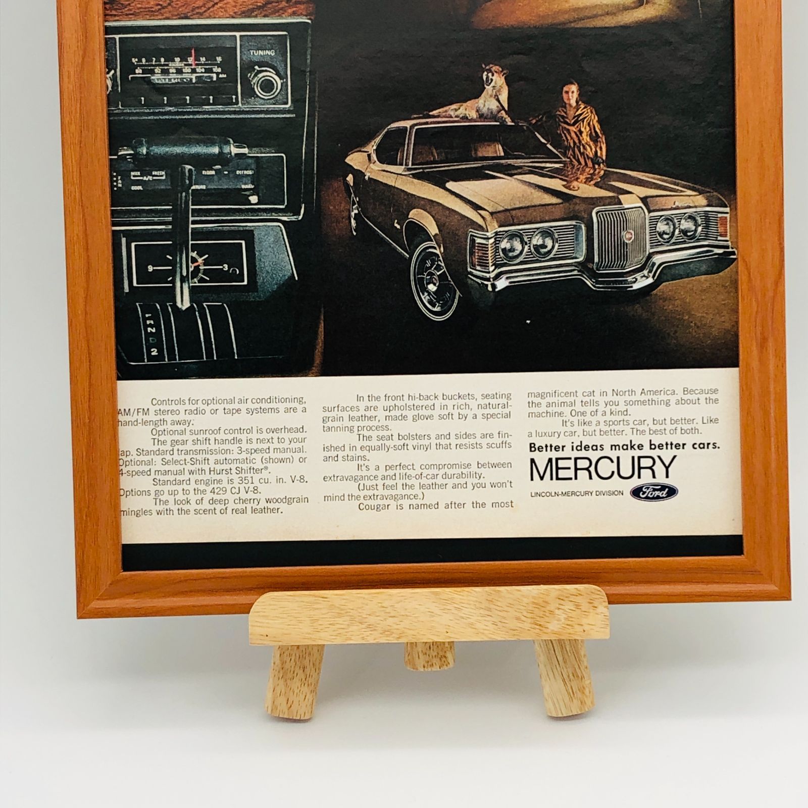 マーキュリー 』ビンテージ 広告 ⑤ 60年代 フレーム 付 ポスター 当時物 額付 LIFE 雑誌 アンティーク MERCURY - 広告 、ノベルティグッズ