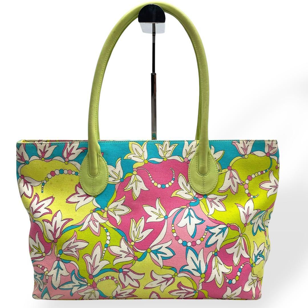 良品 EMILIO PUCCI エミリオプッチ トートバッグ キャンバス