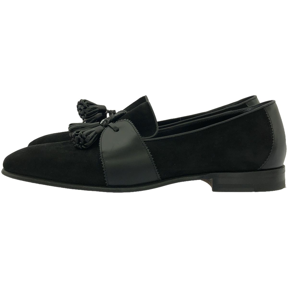 MANOLO BLAHNIK マノロブラニク スエードコンビネーション タッセル