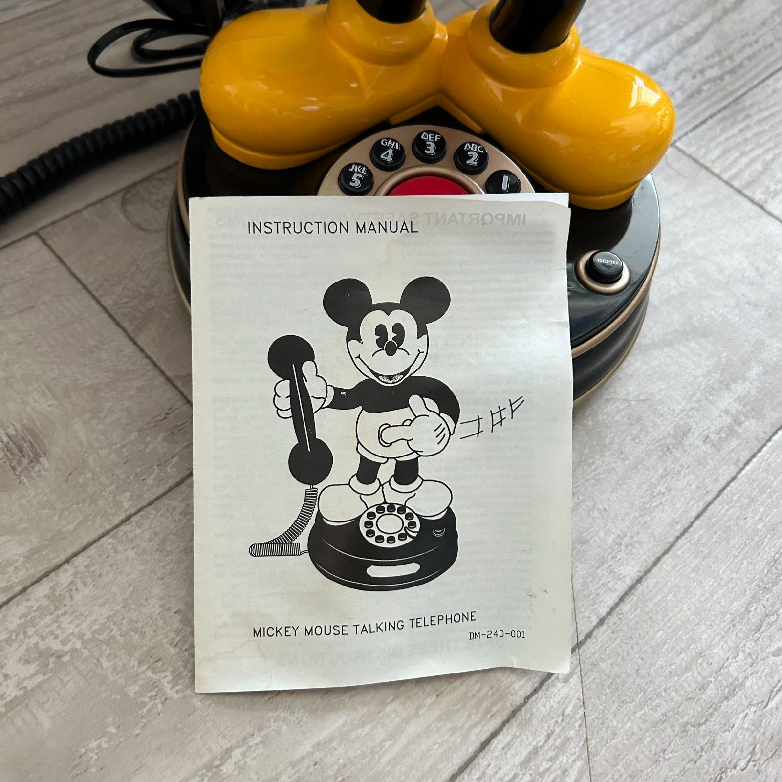 現状品 ビンテージ ミッキーマウス 電話機 説明書付き 希少品 レトロ
