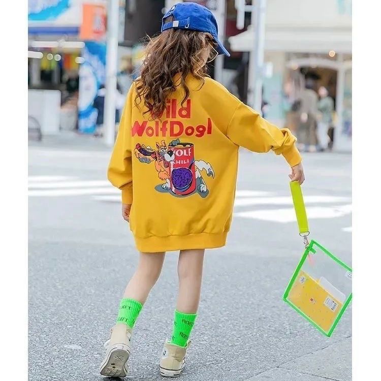 ビッグトレーナー ワンピース 女の子 韓国子供服 春服 夏服 スニーカー 