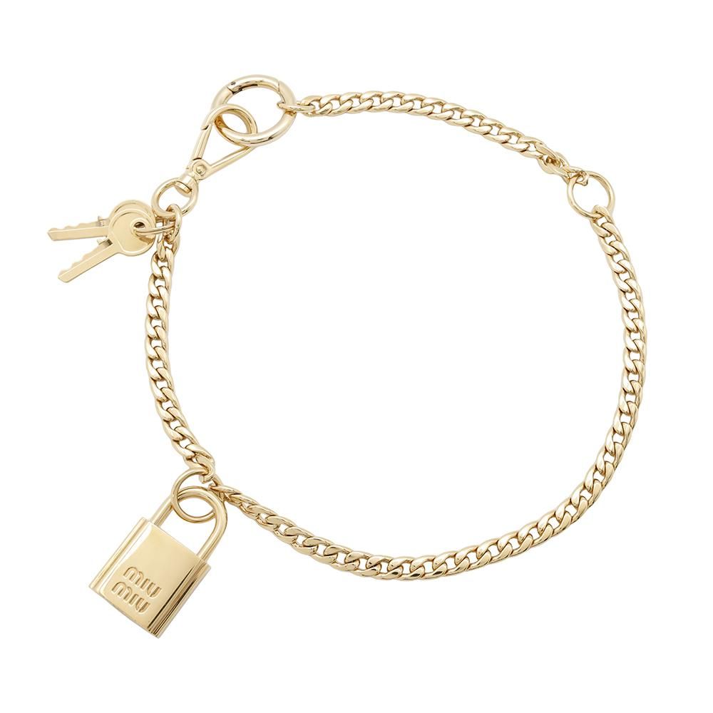 ミュウミュウ バッグチャーム メタル キーリングトリック 5TM118_UJL_F0056 Miu Miu