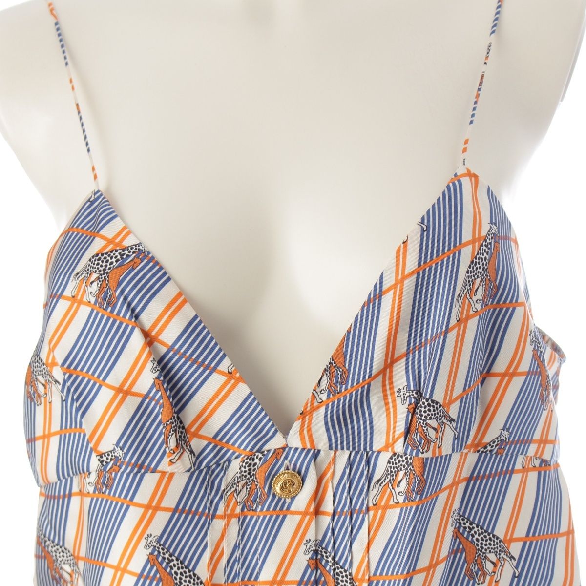  グッチ シルク キリン ジラフ 総柄 キャミソール トップス 582076 マルチ 42 キャミソール トップス