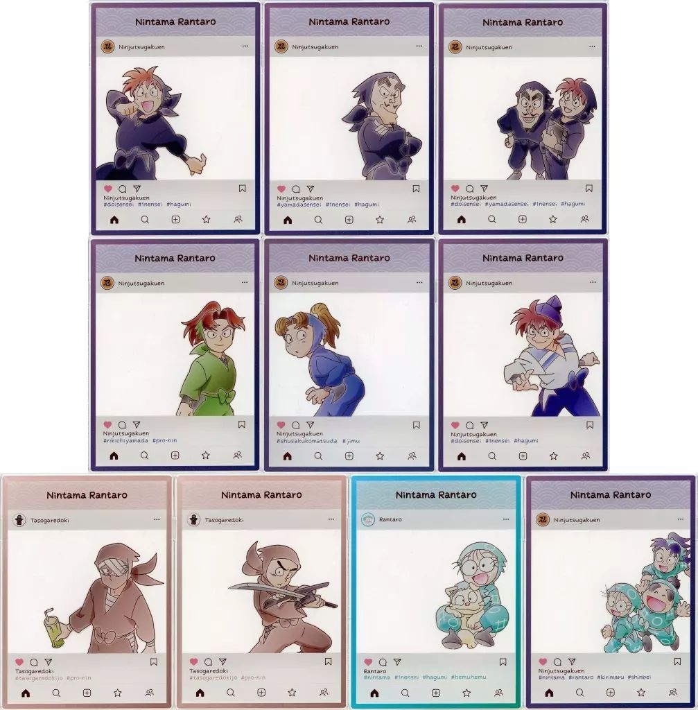 キャラカード 全10種セット 忍たま乱太郎 アクリルトレカプレート インスタ風 第六弾