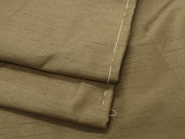 平和屋着物●男性 色無地 媚茶色 洗える着物 CAAX3072th