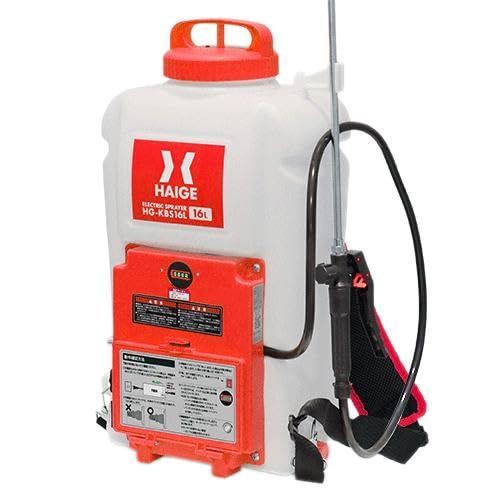 HAIGE ハイガー 電動噴霧器 16L 充電式 背負 小型 バッテリー式 除草 防除 消毒 簡単 家庭菜園 HG-KBS16L レッド