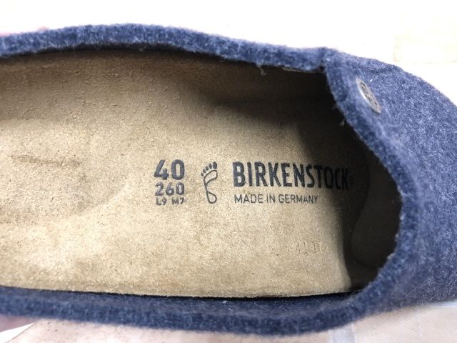 【中古】 BIRKENSTOCK ビルケンシュトック Zermatt ツェルマット ウールフェルト ブルー系 26 111399605