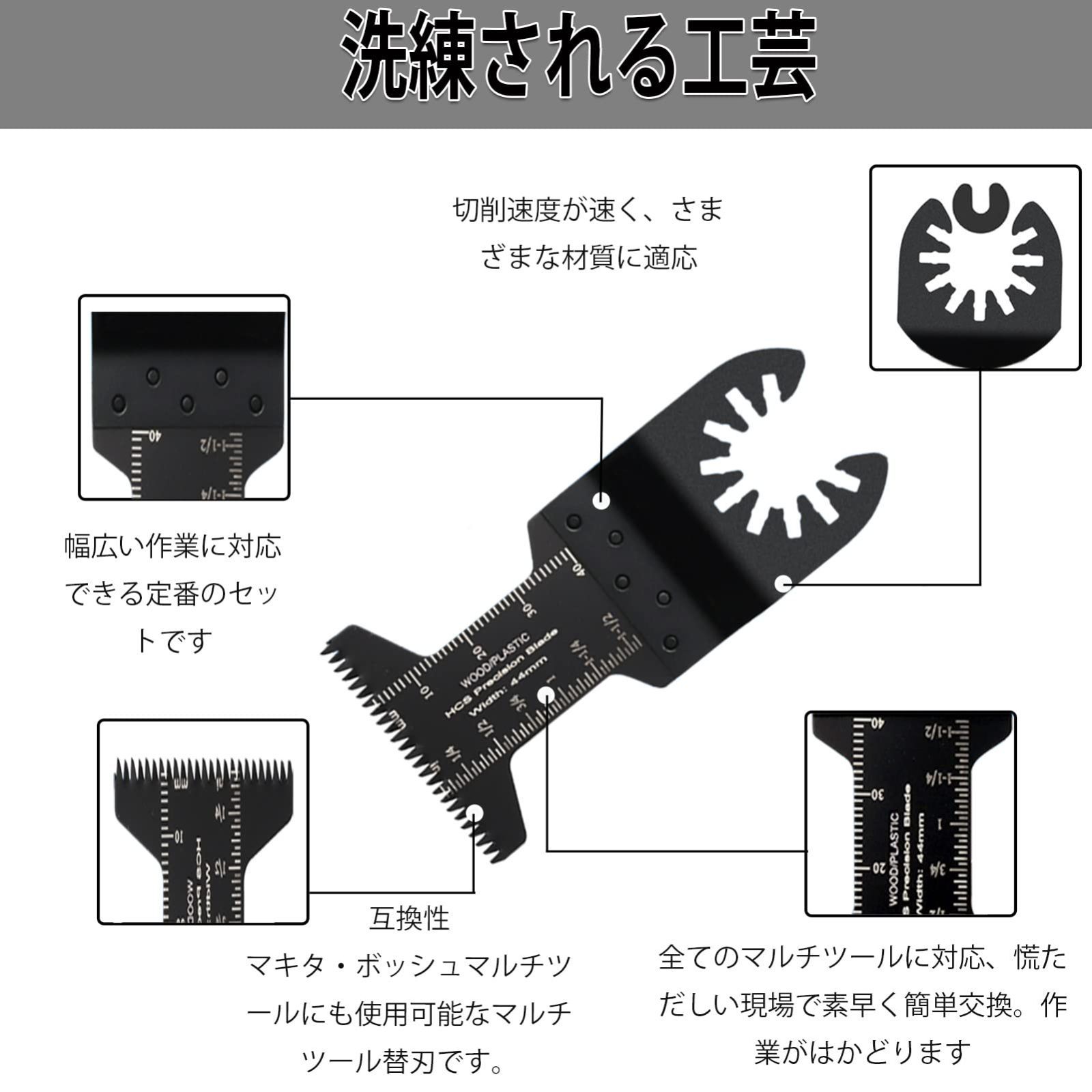 人気商品】電動工具アクセサリー 鋸刃互換 先端工具セット 木材釘金属切断 ボッシュ等多機種対応 マキタ マキタ 互換ブレード ボッシュ メタル 日立  ハイコーキ セット 23点 マルチツール用替刃セット ブレードカットソー MoToNa - メルカリ