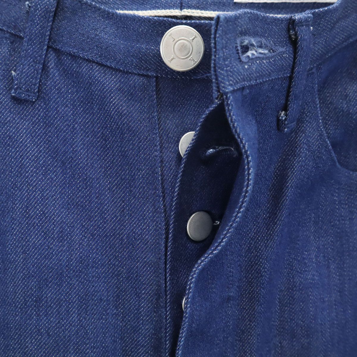 KIJI キジ 日本製 ハイライズ ワイドデニムパンツ 1 ブルー ジーンズ シンチバック レディース KIJI キジ 日本製 ハイライズ ワイドデニムパンツ 1 ブルー ジーンズ