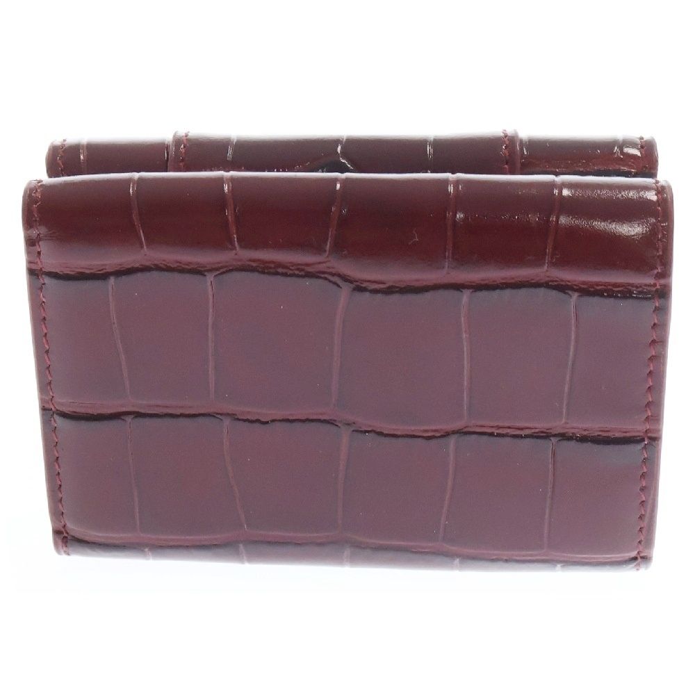 BALENCIAGA (バレンシアガ) Bロゴ クロコダイル型押し 三つ折り レザー