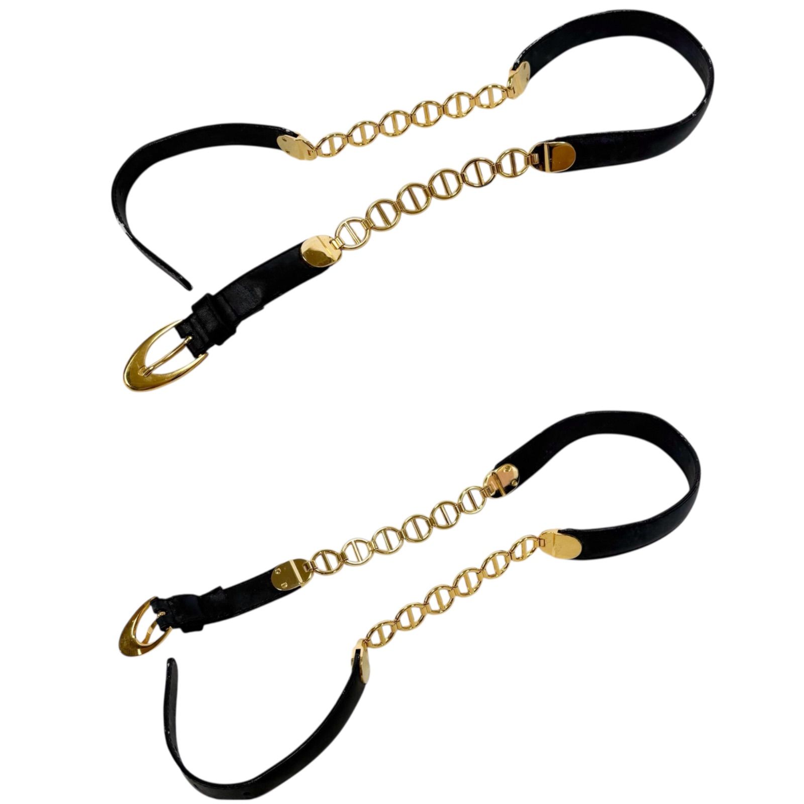 Christian Dior チェーン ベルト ヴィンテージ ゴールド クリスチャンディオール Christian Dior レザー チェーンベルト