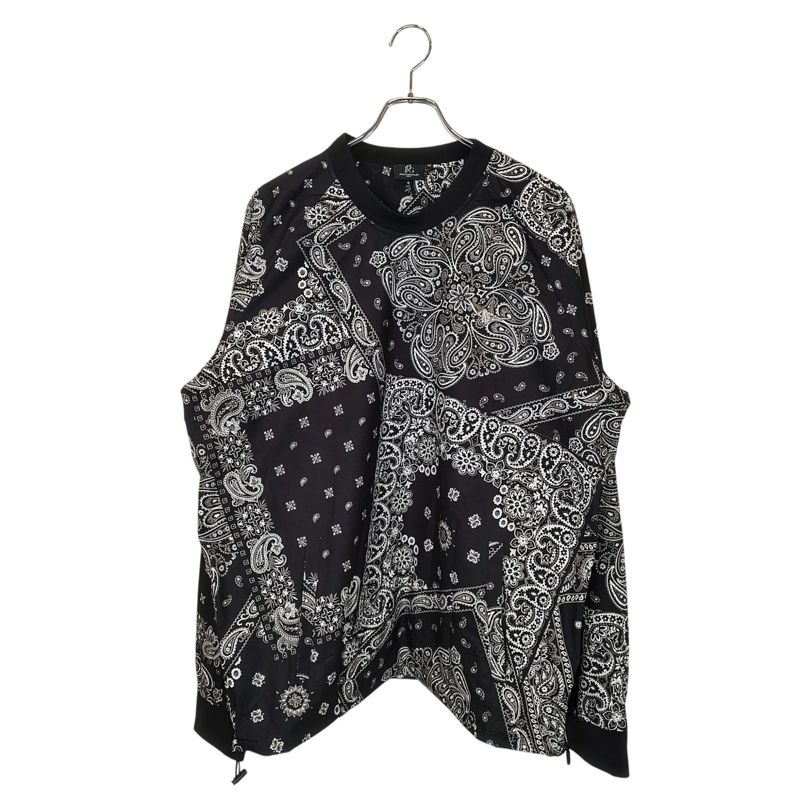 1PIU1UGUALE3 GOLF ウノピゥウノウグァーレトレ ゴルフ 113 GOLF PATTERN SNEED JACK バンダナ ペイズリー スニード ジャック GRB126 GPE002 7 XXL ブラック メンズ