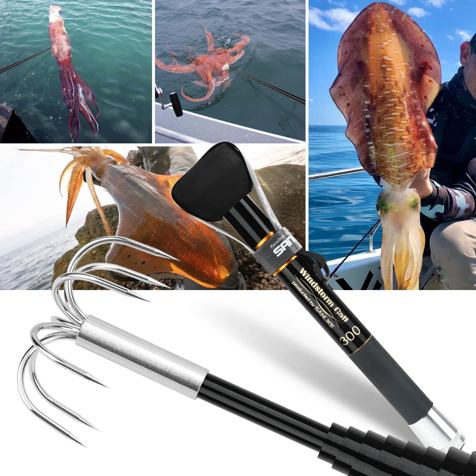 超小継 イカ用ギャフ 伸縮 Gaff アオリイカ釣り300 Windstorm