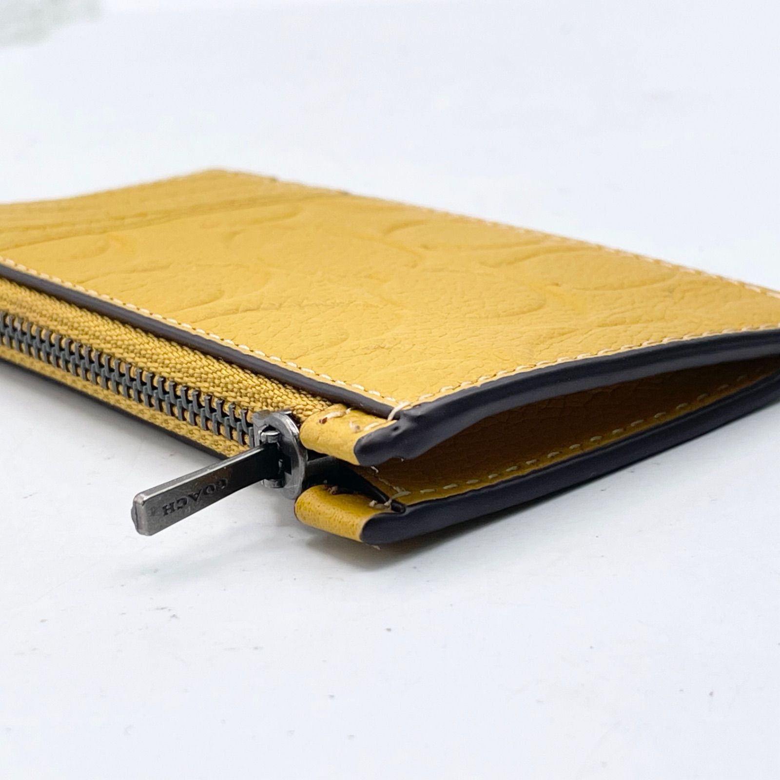 COACH コーチ 小銭入れ財布 カードケース シグネチャー ブラック 黒色