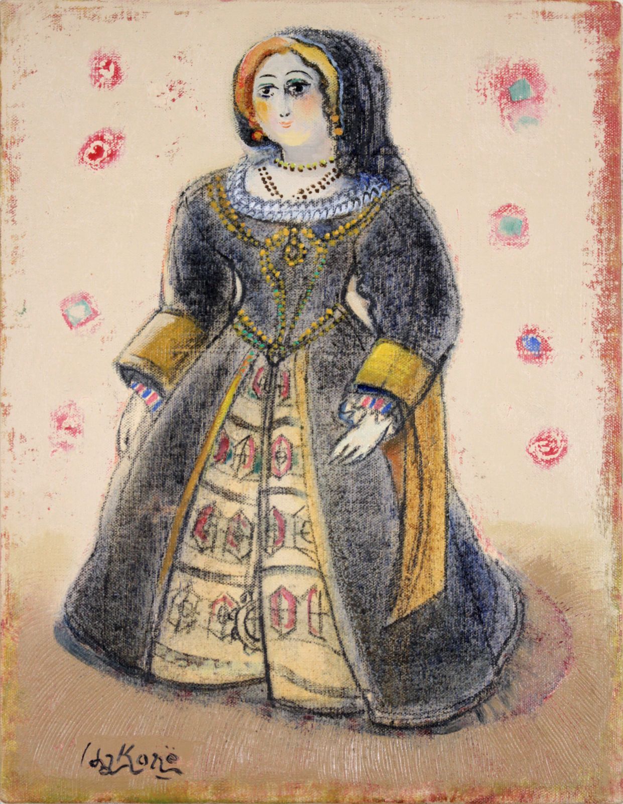 箱根寿保『王妃人形』油彩画【真作保証】 絵画 Amazon.co.jp: 箱根寿保『王妃人形』油彩画真作保証 絵画