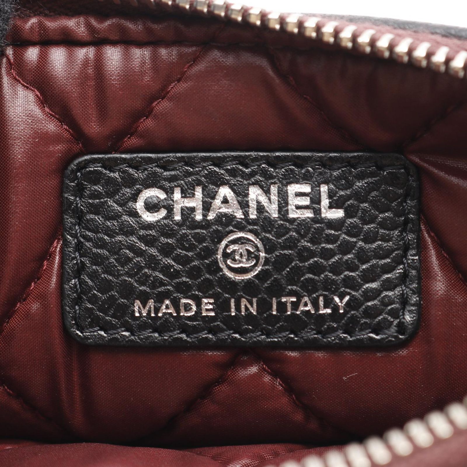 シャネル CHANEL ポーチ マトラッセ ブラック キャビアスキン