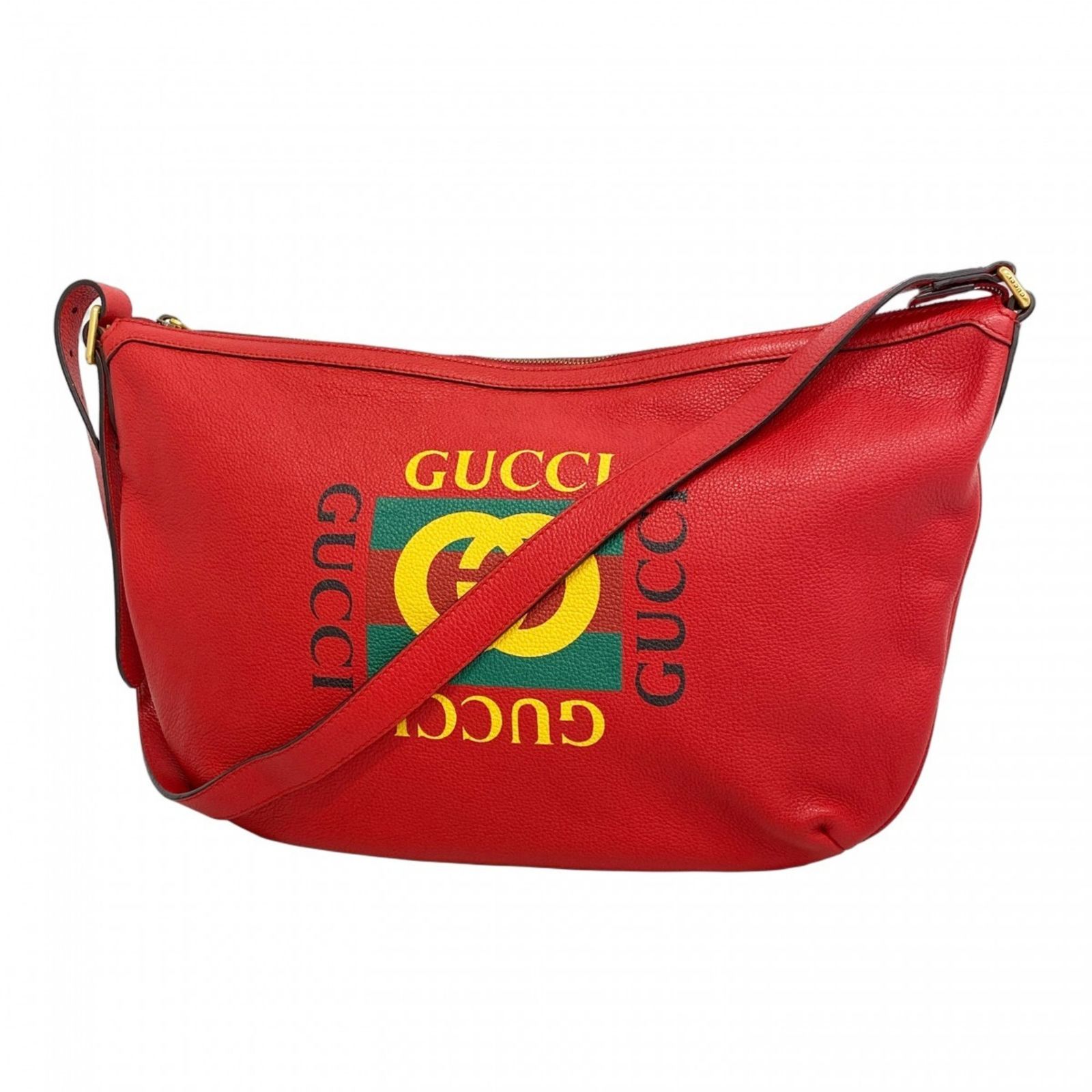 グッチ Gucci グッチ ショルダーバッグ 523588 レザー レッド メンズ レディース