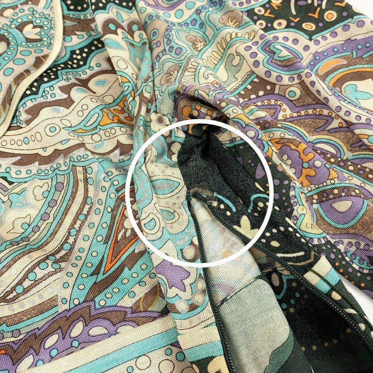 85i12 LEONARD レオナール 長袖ワンピース 総柄 薄手ワンピース 花柄