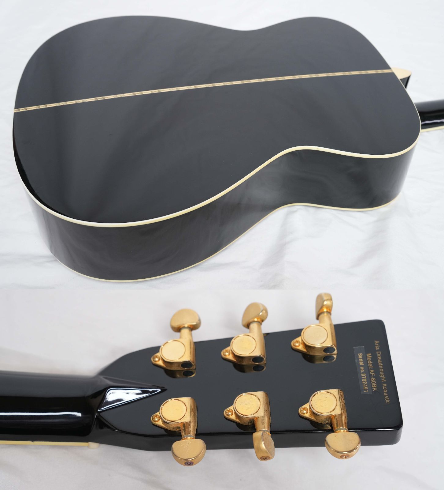 ☆美品！ARIA Dreadnought AF-60BK オール単板 ブラック
