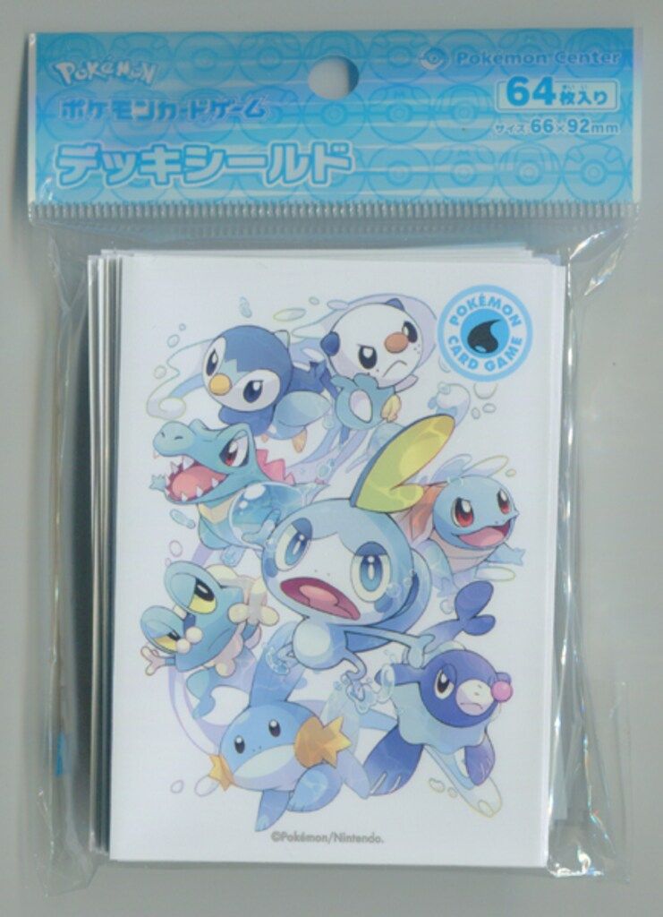 Pokemon デッキシールド（スリーブ） タイプファイターズ 水 64