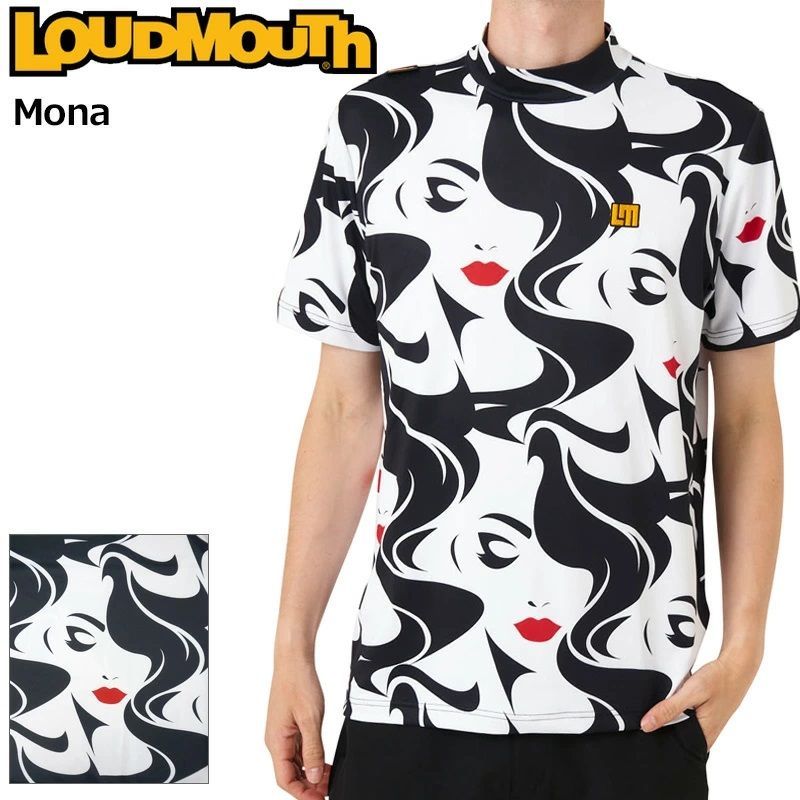 【サイズ選択可】Loudmouth ラウドマウス メンズ UVカット モックネック半袖シャツ Mona モナ 772601(152) ハイネックシャツ モックシャツ トップス ゴルフウェア 新品【Loudmouth正規販売店】