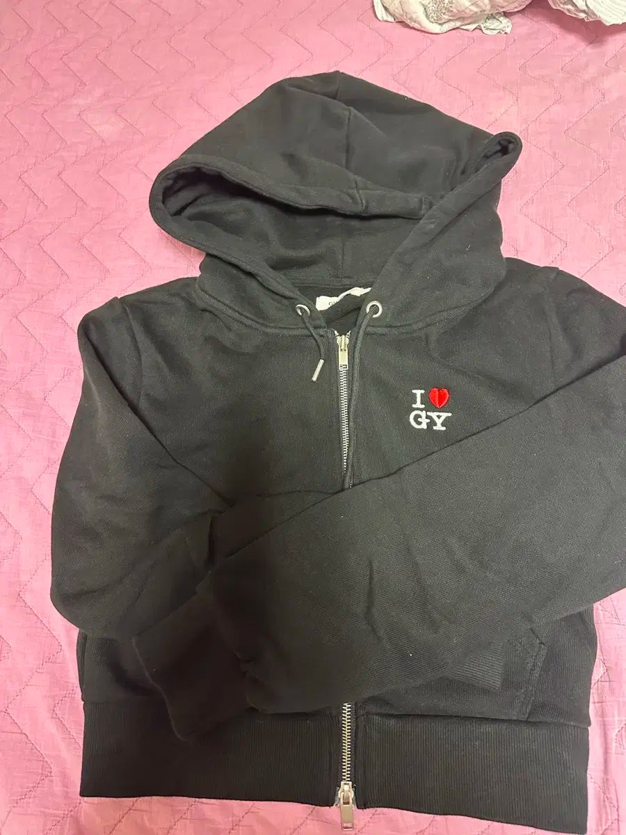 GLOWNY(グロウニー) ジップアップパーカー フード付き M グレー