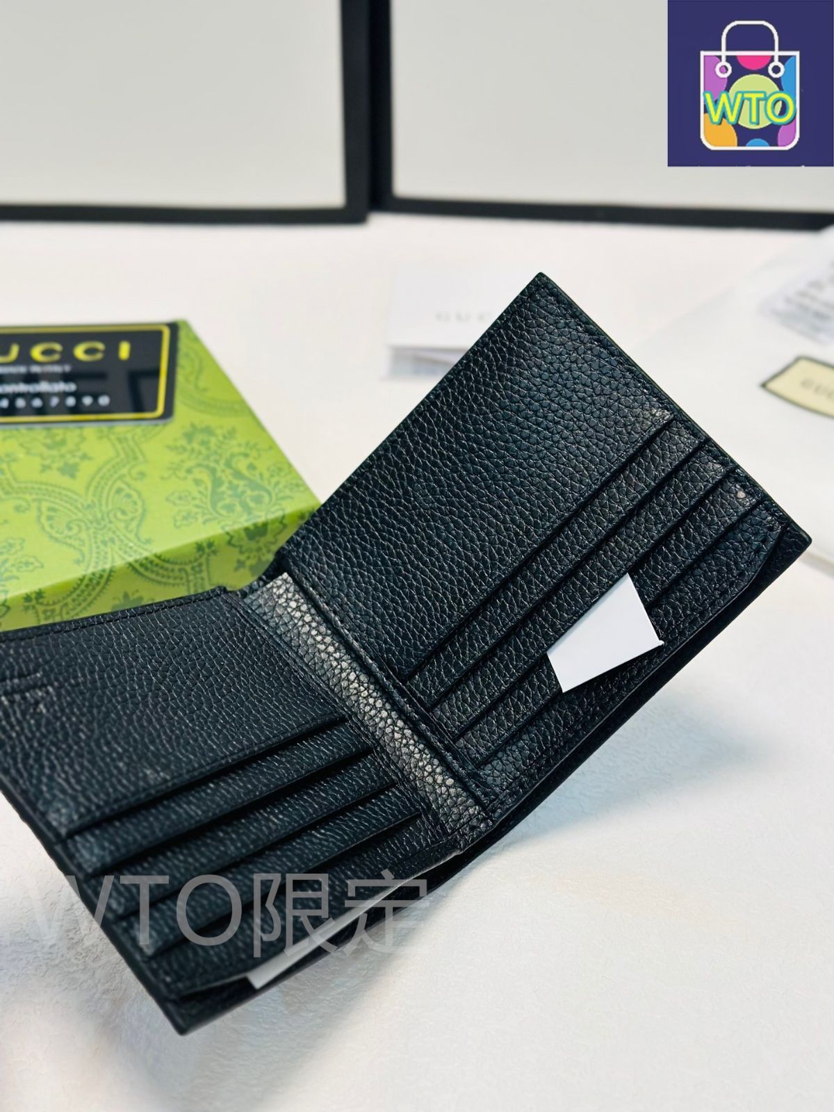 今日特価】GUCCI グッチ メンズ ブラック 12x10 ソフトレザー