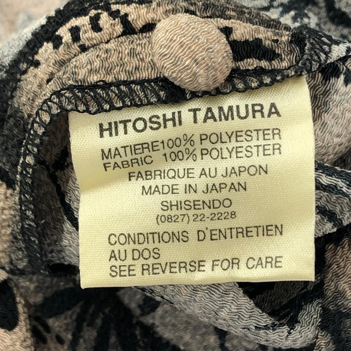 #snc シセンドウ ヒトシタムラ 詩仙堂 HITOSHI TAMURA カットソー ピンク系 黒 ちりめん 花柄 和柄 半袖 レディース [949683] シセンドウ 詩仙堂 HITOSHI TAMURA ちりめん 絽縮緬 ワンピース