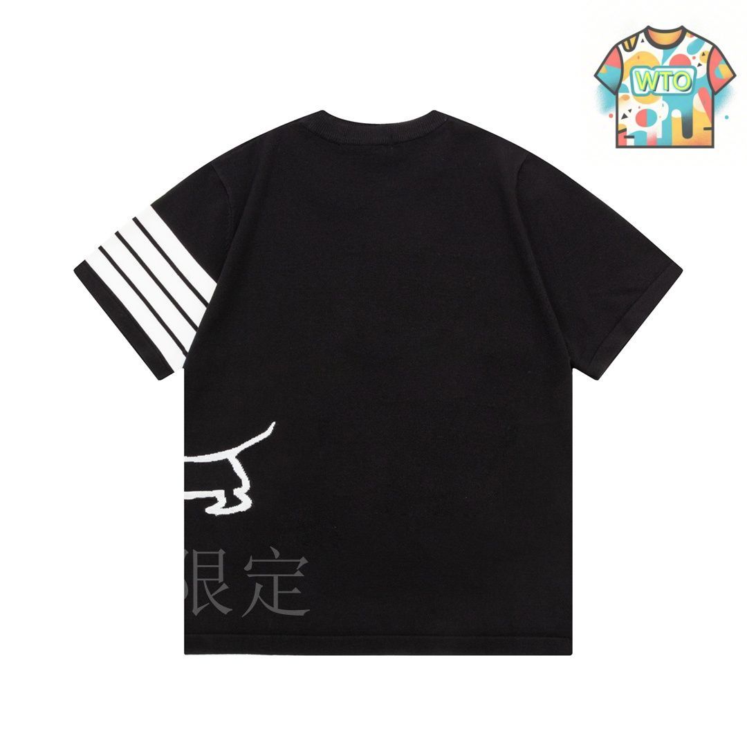 【送料&関税込】Thom Browne T-shirt With Dachshunds Thom Browne T-shirt With Dachshunds In Navy | ModeSens