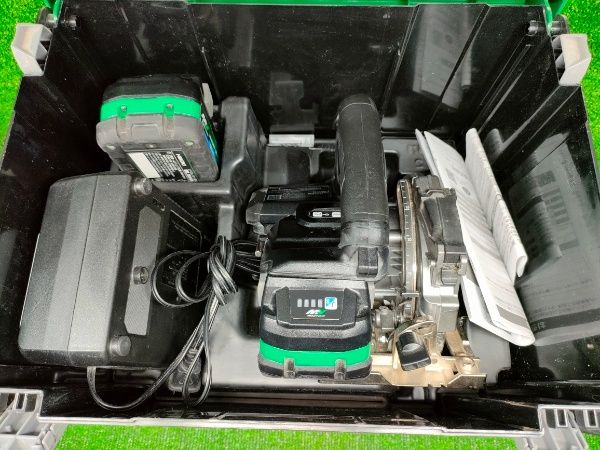 ◎HiKOKI ハイコーキ 36V コードレス丸のこ C3606DB 2XPSBZ ストロングブラック 165mm Bluetoothバッテリ2個 充電器 ケース4付 動作 済みです
