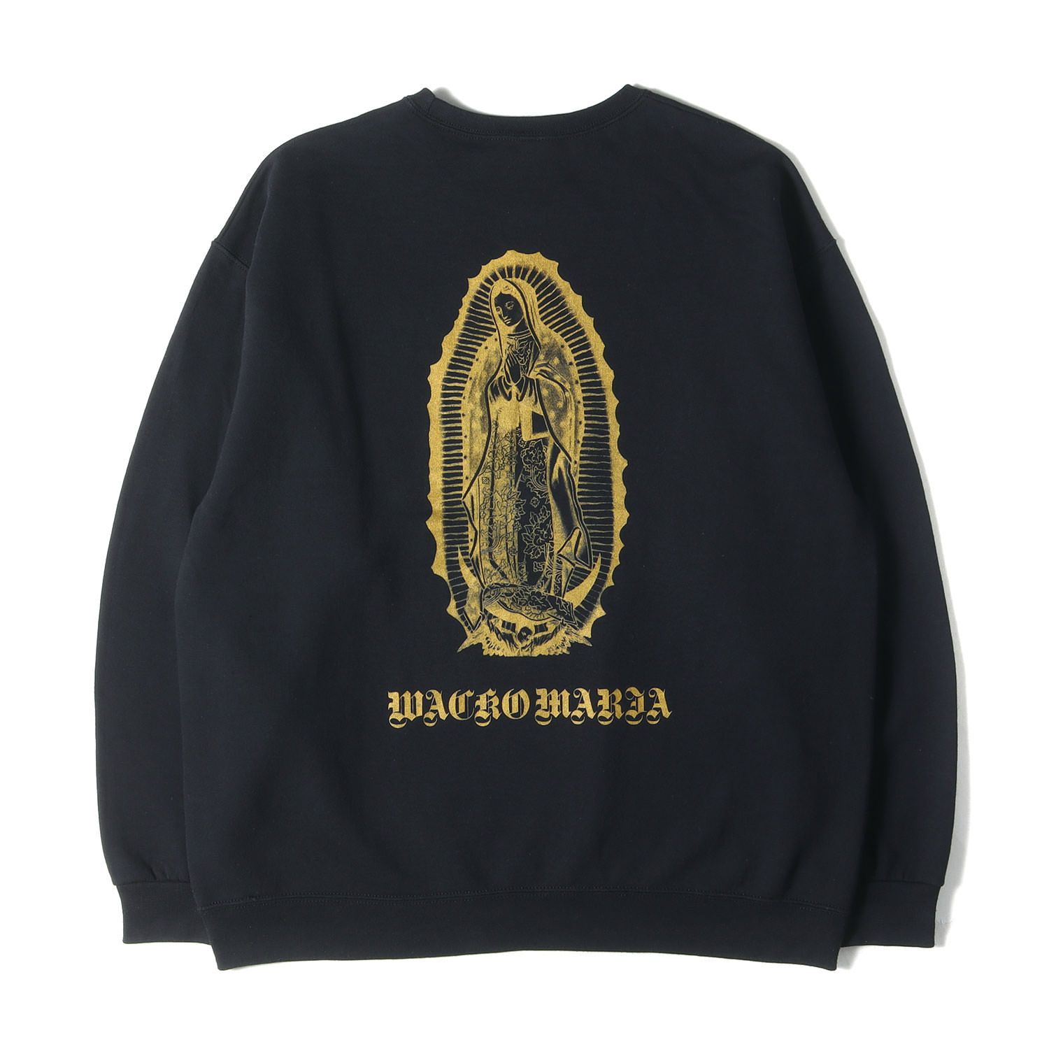 WACKO MARIA ワコマリア スウェット サイズ:XL 21AW マリア プリント クルーネック スウェットシャツ CREW NECK  SWEAT SHIRT ブラック 黒 トップス トレーナー【メンズ】 - メルカリ