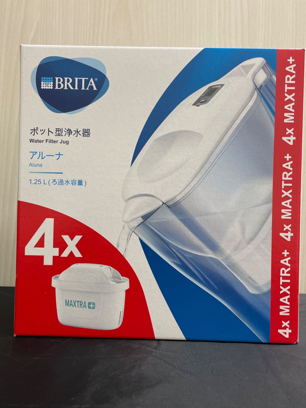 ブリタ/BRITA ポット型浄水器 アルーナ 2.4L カートリッジ4個入り